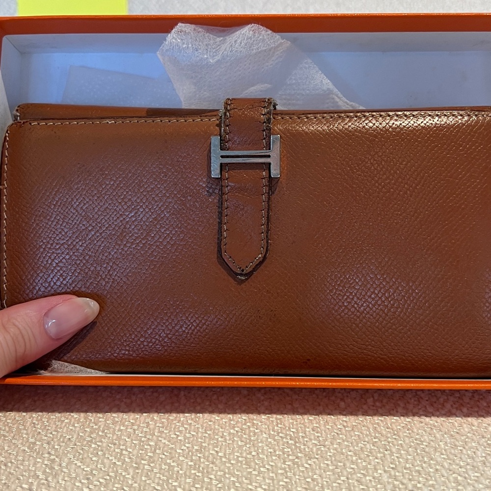 Hermes bearn wallet gold epsom